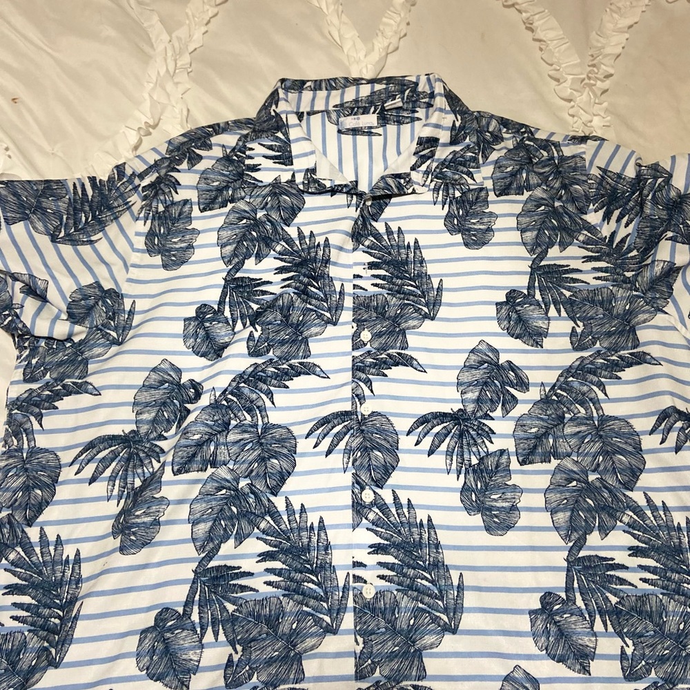 Dress linen shirt resort wear